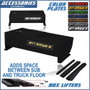 black 8" single sealed sub box, fits 09-24 ford f-150 crew-cab