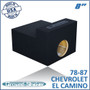 black 8" single sealed sub box, fits 78-87 chevy el camino
