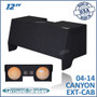 black 12" dual sealed sub box, fits 04-14 gmc canyon ext-cab