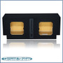 black 8" dual sealed solobaric sub box, fits 16-24 chevy camaro