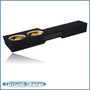 black 10" dual sealed sub box, fits 05-23 nissan frontier crew-cab