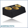 black 12" triple sealed sub box, fits 82-04 ford mustang coupe