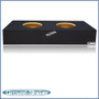 black 10" dual sealed subs box, fits 82-04 ford mustang coupe