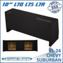 black 10" dual sealed solobaric sub box, fits 91-24 chevy suburban (w/3rd row seat)