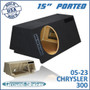 black 15" single ported sub box, fits 05-23 chrysler 300
