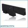 black 10" single ported sub box, fits 22-24 toyota tundra crew-max