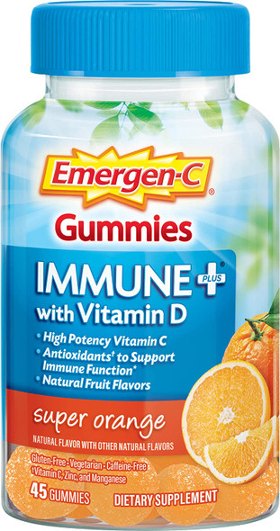 Immune Gummies, Vitamin D plus 750 mg Vitamin C (All option modifier)