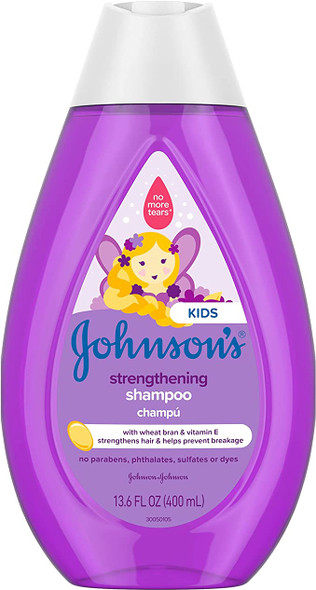 Johnson's Strengthening Tear-Free Kids' Shampoo with Vitamin E Strengthens & Helps Prevent Breakage