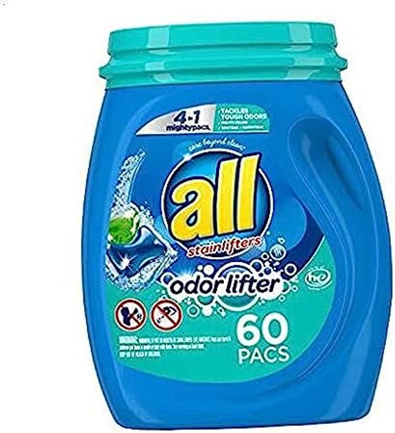 all Mighty Pacs Laundry Detergent, Odor Lifter, Tackles Tough Odors for Sporty Families