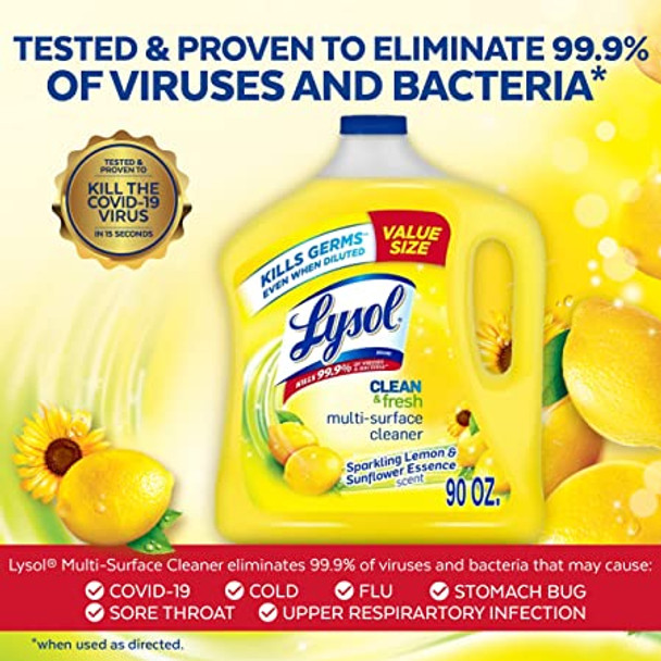 Lysol Multi-Surface Cleaner, Sanitizing and Disinfecting Pour, to Clean and Deodorize