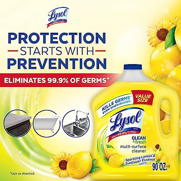 Lysol Multi-Surface Cleaner, Sanitizing and Disinfecting Pour, to Clean and Deodorize