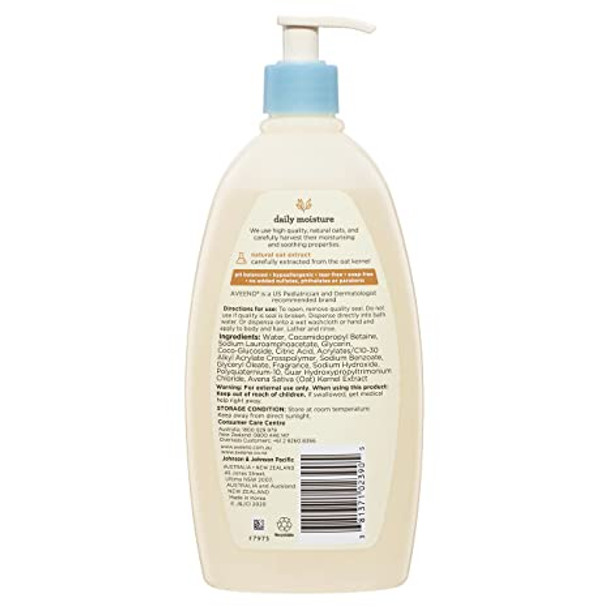 Aveeno Baby Daily Moisture Gentle Body Wash & Shampoo with Oat Extract