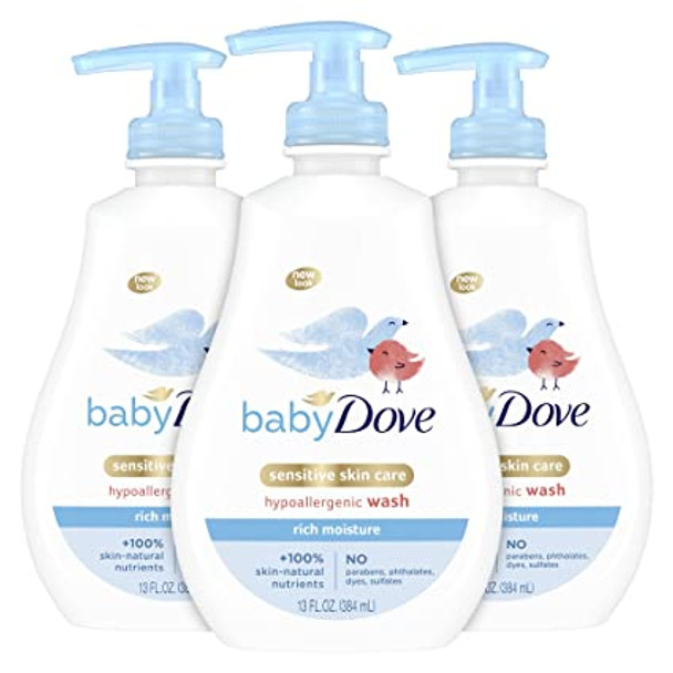 Baby Dove Baby Wash and Shampoo Baby Bath Products for Baby's Delicate Skin Rich Moisture Washes Away Bacteria