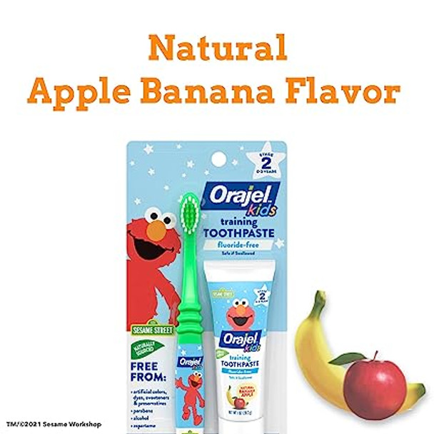 Orajel Elmo Fluoride-Free Tooth & Gum Cleanser with Toothbrush