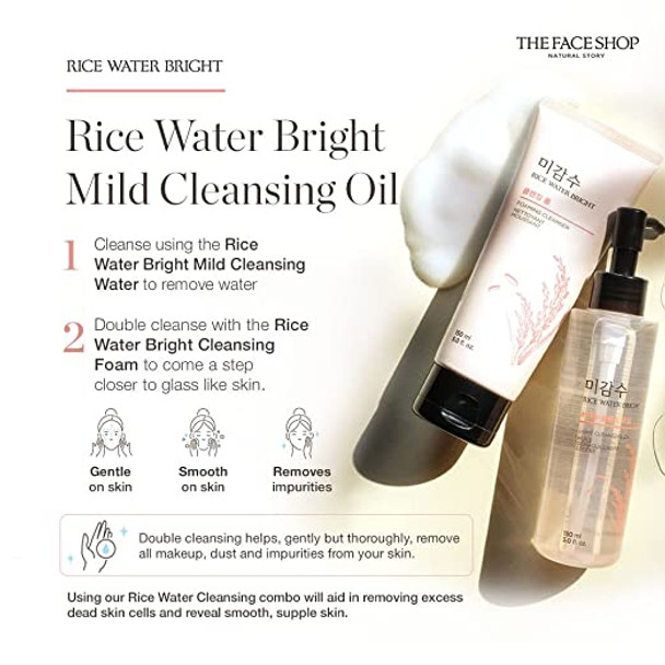 The Face Shop Rice Water Bright Light Face Cleansing Foam & 3 Piece Set