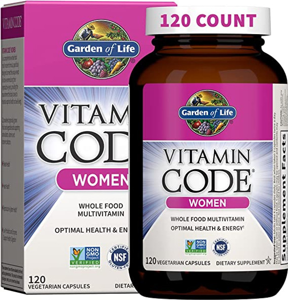 Garden of Life Multivitamin for Women, Vitamin Code Women's Multi - 120 Capsules