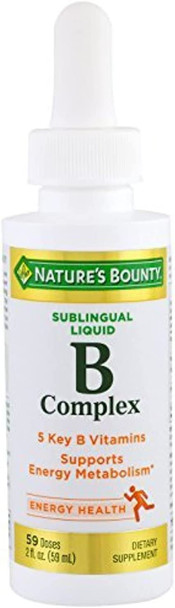Nature's Bounty Vitamin B Complex Sublingual Liquid 2 oz