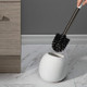 Bath Bliss Ceramic Dome Brush & Holder Set, Decorative, Modern, Freestanding