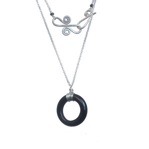Necklace 151 - Silver L161-NK151-silver Necklace 151 - Silver L161-NK151-silver