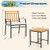 3 Pieces Outdoor Furniture Set Acacia Wood Patio Conversation Set with Cushions-White - Color: White D681-HW72142WH