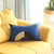 Blue Half Circle Modern Lumbar Throw Pillow N270-399539