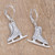 Delicate .85Ct Rhodium Plated Ice Skate Earrings R599-E50190R-C01