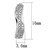 3W358 - Rhodium Brass Earrings with AAA Grade CZ  in Clear A874-3W358