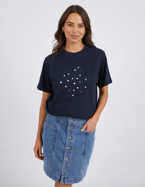 Elm Daisy Spot Tee Navy