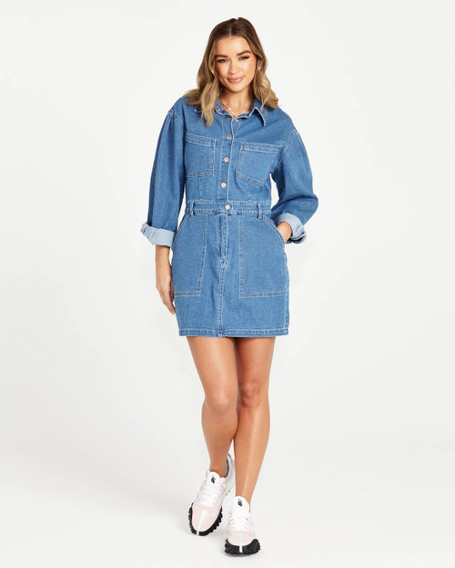 Sass Gabrielle Denim LS Dress