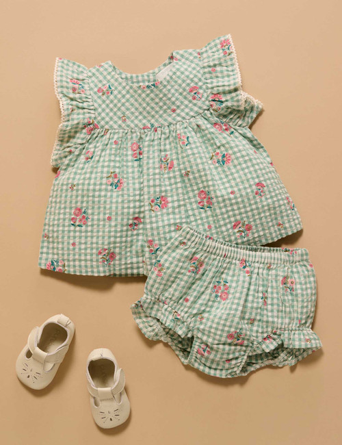 Purebaby Frida Gingham Set Purebaby Frida Gingham Set