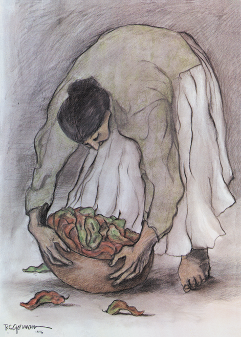 AC-475 Woman With Chile by R.C. Gorman