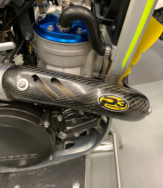 P3 CARBON HEADER PIPE GUARD FOR SHERCO TRIALS