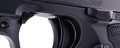 Macro view of Daniel Defense H9 trigger and slide lock – showing 1911-style trigger system and ambidextrous control