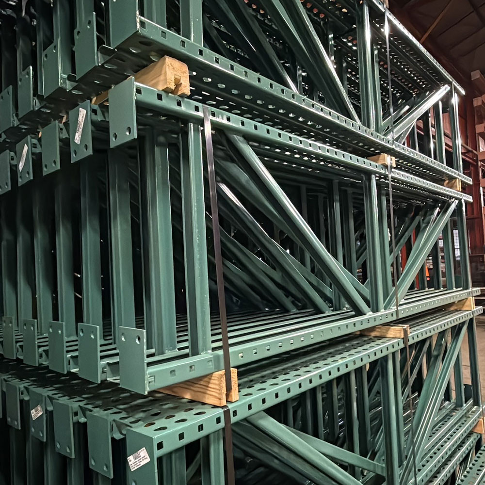 24in x 96in Nucor Teardrop Pallet Rack Upright- Old Style