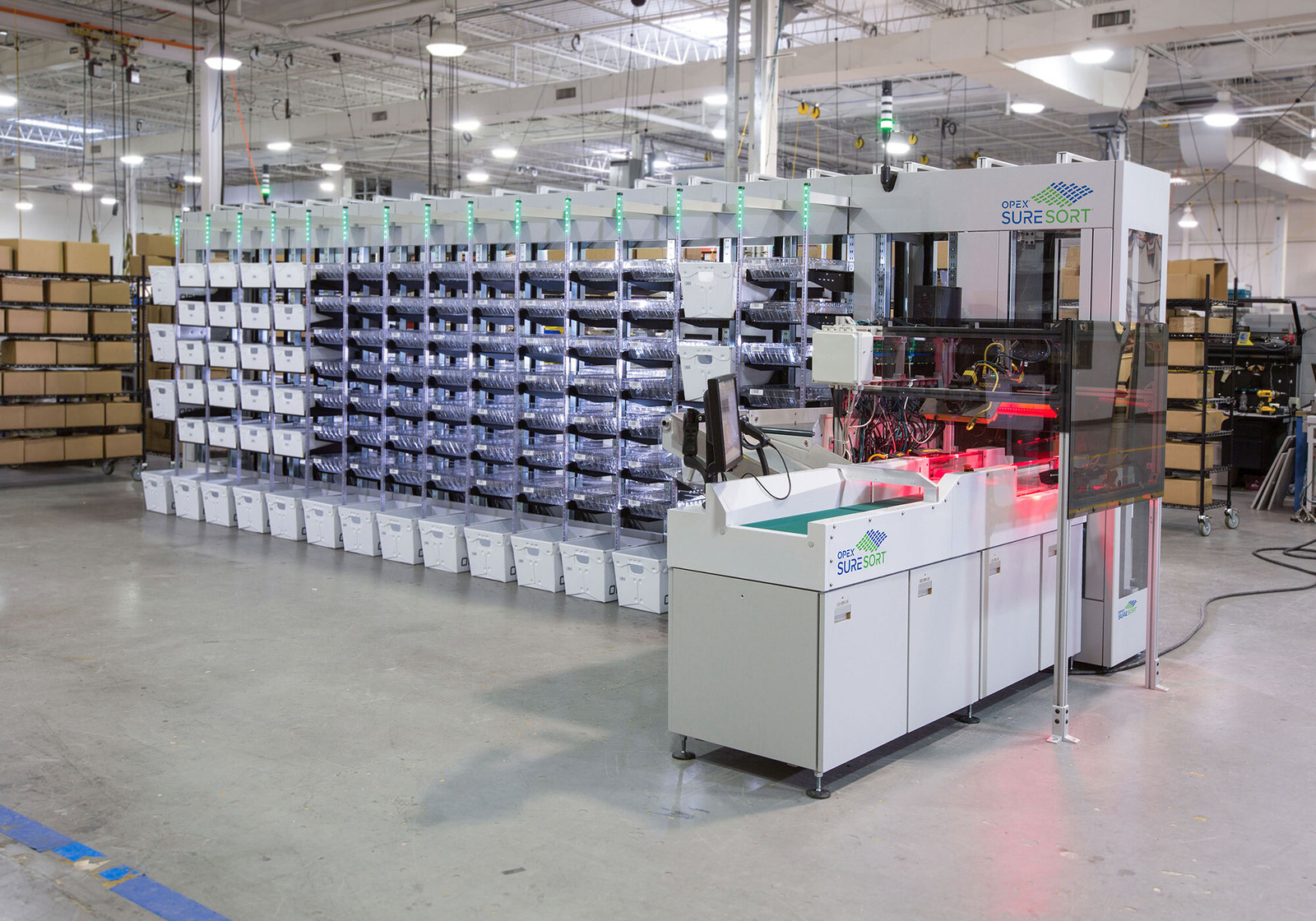 Smart warehouse with sure sort system from Opex