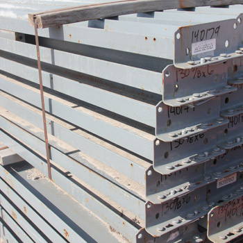 132" x 4" Used Teardrop Pallet Rack Beam- New Style - 140179