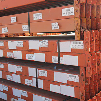 96" x 3 1/2" Used Teardrop Pallet Rack Beam- Old Style - 180271