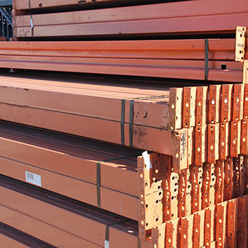 111" x 3 1/2" Used Teardrop Pallet Rack Beam- New Style - 180620