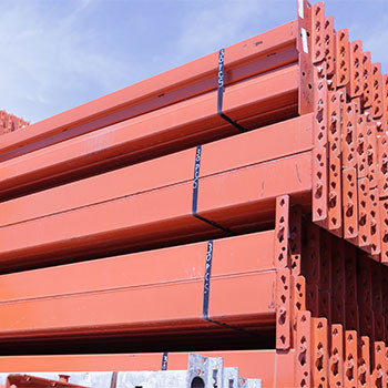 96" x 4 1/2" Used Teardrop Pallet Rack Beam- Punched Style - 150577