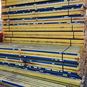 132" x 4 1/2" Used Teardrop Pallet Rack Beam- Old Style - 102110