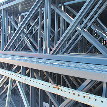 48" x 312" Used Teardrop Pallet Rack Upright- Old Style - 160307