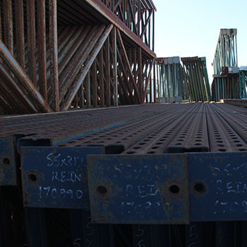 55" x 312" Used Teardrop Pallet Rack Upright- Old Style - 170990