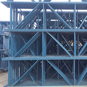 42" x 216" Used Teardrop Pallet Rack Upright- Old Style - 140279