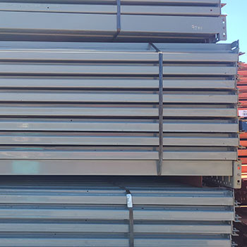 92" x 3 1/2" Used Teardrop Pallet Rack Beam- Old Style - 101499