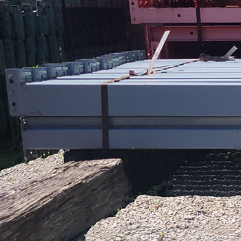 93" x 4 1/4" Used Teardrop Pallet Rack Beam- Old Style - 101561