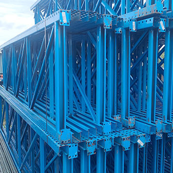 40" x 180" Used Teardrop Pallet Rack Upright- Old Style - 102361