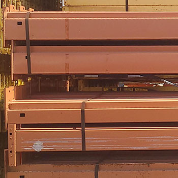 132" x 6 1/2" Used Teardrop Pallet Rack Beam- New Style - 108718