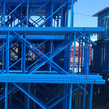 40" x 180" Used Teardrop Pallet Rack Upright- Old Style - 102358