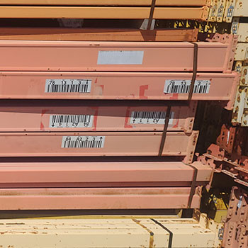 143" x 6" Used Teardrop Pallet Rack Beam- New Style - 107317