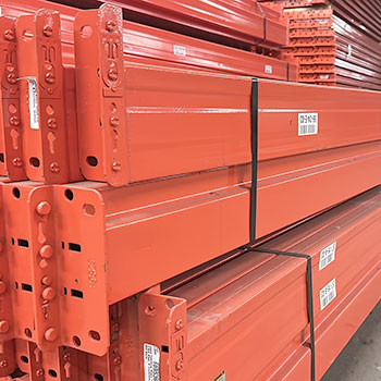 132" x 5 1/2" Used Teardrop Pallet Rack Beam- Old Style - 109536